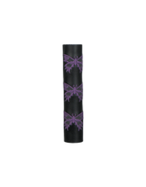 Black Leather Ponytail Wrap pruple Butterflies