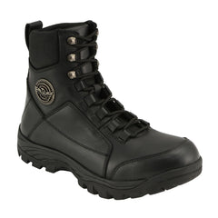 Milwaukee Leather MBM9081 Men's Black Leather Swat Style-Tactical Lace-Up Motorcycle Riding Boots