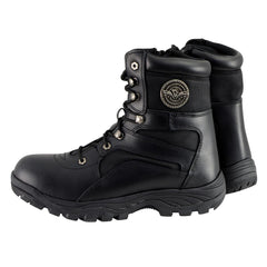 Milwaukee Leather Men's 9-Inch Black Leather Swat Style-Tactical Lace-Up Motorcycle Biker Boots MBM9105