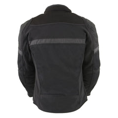 Milwaukee Leather MPL2775 Black Armored Textile Motorcycle Jacket for Women - All Season Jacket with Removable Liner