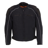 Milwaukee Leather MPM1791 Men's Black Armored Textile Motorcycle Jacket-All Season Jacket with Removable Liner