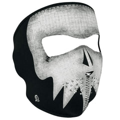 WNFM81G ZAN® Full Mask- Neoprene- Gray Skull, Glow in the Dark