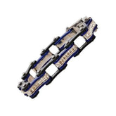 VJ117 Two Tone Black/Candy Blue with White Crystal Centers