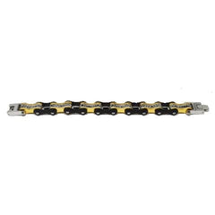 VJ1113 Two Tone Black/Gold with White Crystal Centers