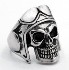 R17 Stainless Steel Biker Skull Biker Ring