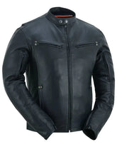 Men's Lightweight Drum Dyed Naked Lambskin Jacket - Black