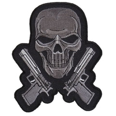 P496 Guns and Skull Chrome Patch