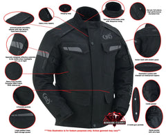 Heavy Duty Polyester Textile Men's motorcycle Jacket