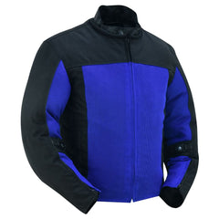 Cross Wind Micro Mesh Men's Motorcycle Jacket - Blue