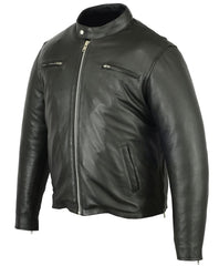 Men's Black Sporty Cruiser Leather Jacket