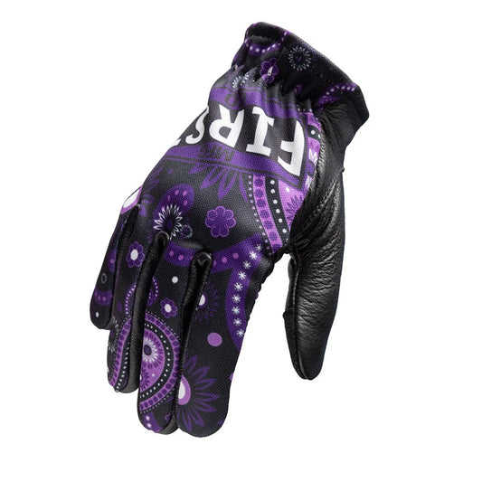 FI232-PM-Purple Black Women's Clutch Gloves