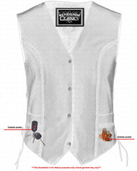 Enchantia Women's leather motorcycle vest