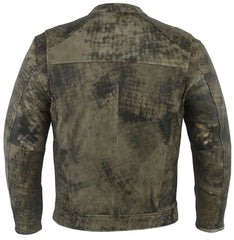 Men's Antique Brown Motorcycle Cruiser Jacket