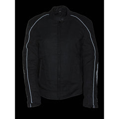 Milwaukee Leather SH1954 Women's Black and Red Textile Jacket with Stud and Wings Detailing