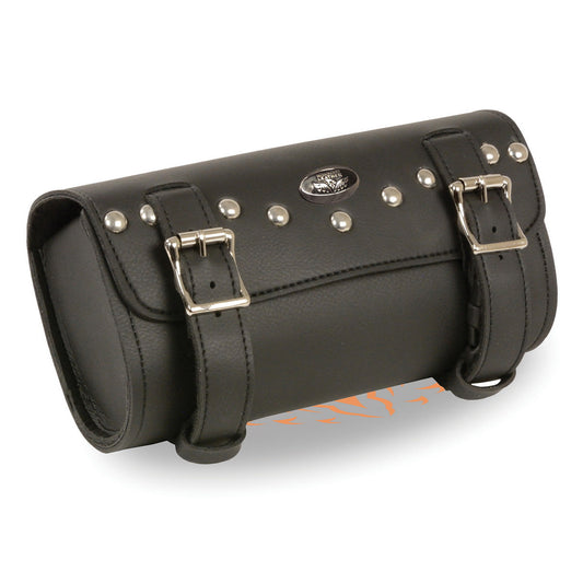 Milwaukee Performance SH49701 Black PVC Double Buckle Studded Tool Bag for Motorcycles