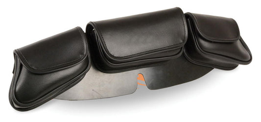 Milwaukee Leather Performance SH67104 Black Triple Pocket PVC Travel Windshield Bag