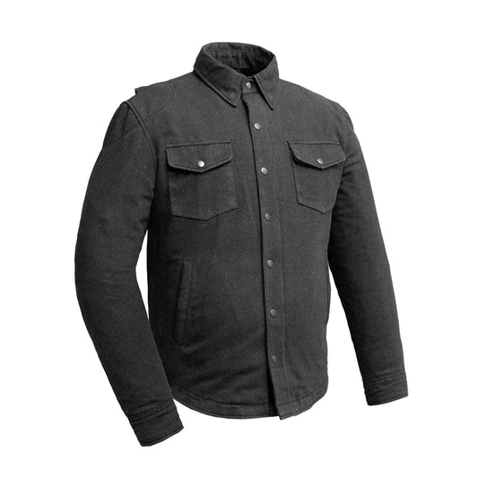 FIM409RCNVS-BLK-The Moto Shirt - Recycled Canvas