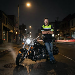 Milwaukee Motorcycle Clothing Co. Men’s Safeway Green/Black Mechanic Rider Ready Shirt w/ Reflective Strip MDM11613