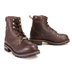 Milwaukee Leather MBL9308 Women's Dark Brown Leather Lace-Up Boots for Bikers | Outdoors | Casual