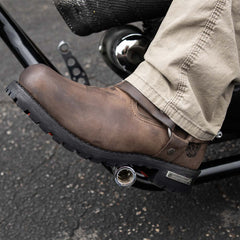 Milwaukee Leather MBM9062 Men's Classic 11-Inch Dark Brown Harness Square Toe Motorcycle Boots