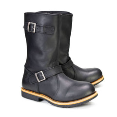 Milwaukee Leather MBM9064 Men's Antique Black Classic Engineer Motorcycle Riding Boots