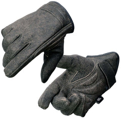 Milwaukee Leather MG7511 Men's 'Gel Palm' Distressed Gray Leather Gloves