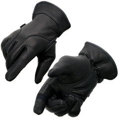 Milwaukee Leather MG7700 Women's Black Lightweight Leather Gloves with Gel Palm