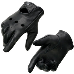 Milwaukee Leather MG7720 Women's Black Leather Unlined Pro Driving Gloves