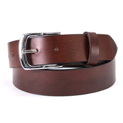 Milwaukee Leather MP7118 Men's Classic Brown Leather Belt with Brass Buckle
