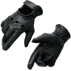 Milwaukee Leather SH721 Women's Black Leather Unlined Classic Driving Gloves