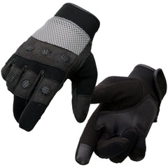 Milwaukee Leather SH76101 Men's Black and Grey Textile Mesh Motorcycle Mechanics Riders Gloves w/ Amara Cloth Bottom