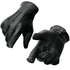 Milwaukee Leather SH875 Men's Black Thermal Lined Deerskin Leather Gloves