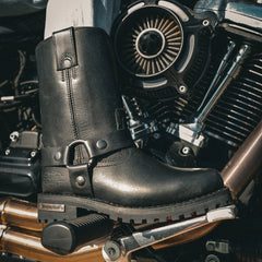 Harness - Mens Motorcycle Biker Leather Boots