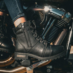 Wildessa - Ladies Motorcycle Biker Leather Boots