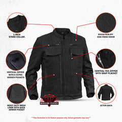 Men's Rough Rub-Off Denim Jacket