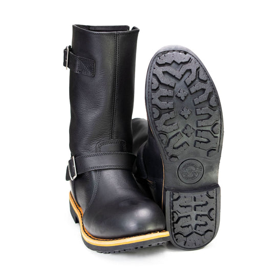 Milwaukee Leather MBM9064 Men's Antique Black Classic Engineer Motorcycle Riding Boots