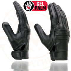 Milwaukee Leather MG7735 Women's 'Flex Knuckles' Black Premium Leather Gloves with Gel Palms