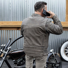 Milwaukee Leather MLM1503 Men's Distressed Brown ‘Racer’ Motorcycle Vented Leather Rider Jacket