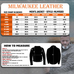 Milwaukee Leather MLM1503 Men's Distressed Brown ‘Racer’ Motorcycle Vented Leather Rider Jacket