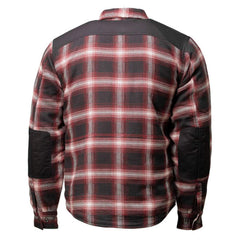 Milwaukee Leather Men's Red and Black Heavy-Duty Checkered Flannel Riding Shirt - Warm Lined - Zippered Hand Pockets - MPM1637