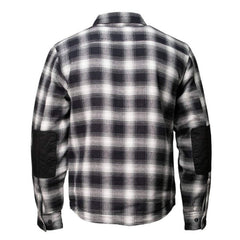 Milwaukee Leather Men's Black and White Heavy-Duty Checkered Flannel Riding Shirt - Warm Lined - Zippered Hand Pockets - MPM1638