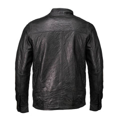 Milwaukee Leather SFM1866 Men's Classic Black Moto Leather Jacket with Zipper Front
