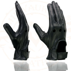 Milwaukee Leather SH721 Women's Black Leather Unlined Classic Driving Gloves
