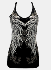Women's Black Stunning Twist Halter Top