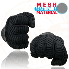 Milwaukee Leather SH791 Men's Black Mesh and Leather Racing Gloves with Leather Palm