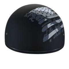 D6-SA DOT Approved Daytona Motorcycle Half Face Helmet - Skull Cap Graphics for Men & Women, Scooters, ATVs, UTVs & Choppers - W/ 2nd Amendment