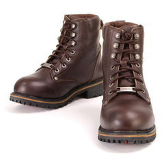 Milwaukee Leather MBL9308 Women's Dark Brown Leather Lace-Up Boots for Bikers | Outdoors | Casual