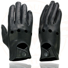 Milwaukee Leather MG7720 Women's Black Leather Unlined Pro Driving Gloves