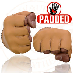 Milwaukee Leather MG7761 Women's Saddle Leather Fingerless Gloves with Gel Palms