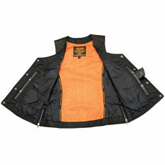 Milwaukee Leather MLL4565 Women's Black Fringed Leather Vest
